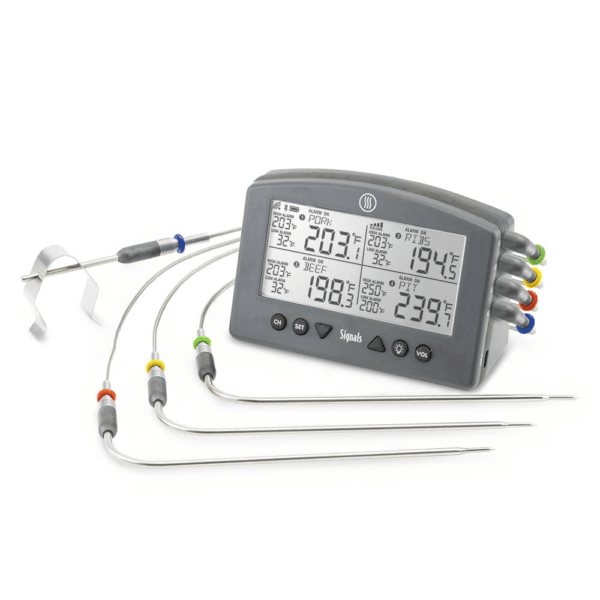 Signals™ 4-Channel Wi-Fi/Bluetooth BBQ Alarm Thermometer CHARCOAL