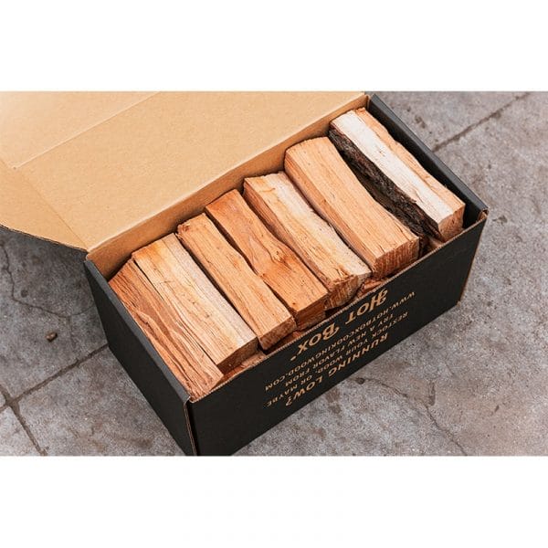 8" Box of Premium Cherry Pizza Oven Cut Wood Splits - Image 2