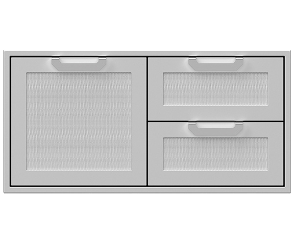 Hestan 42" Steeleto Outdoor Combo Storage Door And Double Drawer