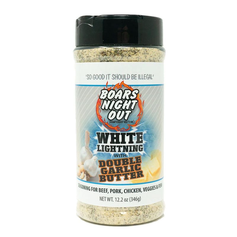 Boars Night Out White Lightning Double Garlic Butter Seasoning - 14.5 oz.