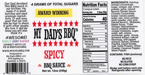 My Dad's BBQ Spicy BBQ Sauce - 12 oz. - Image 2