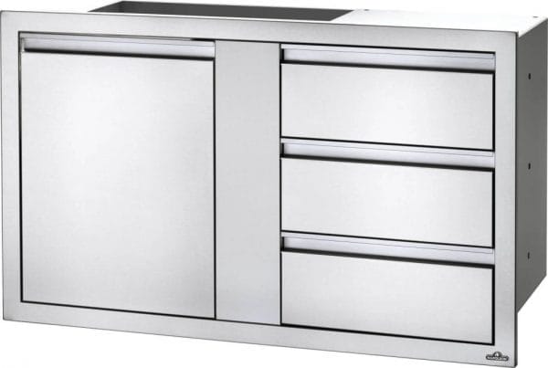 Napoleon 42" x 24" Large Single Door & Triple Drawer